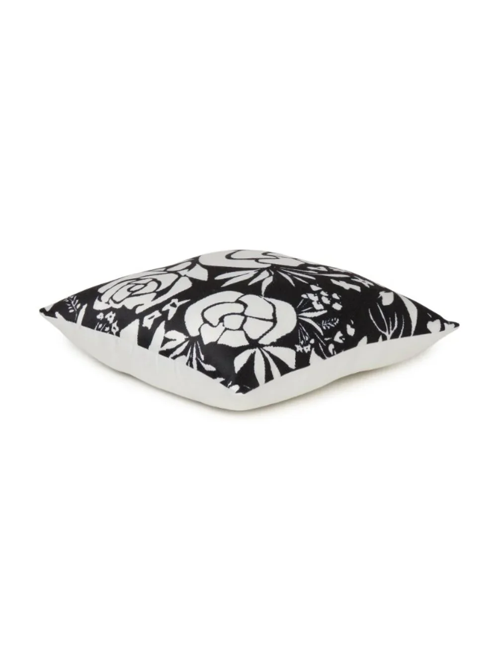 Oussum White Black Floral Printed Cotton Cushion Cover Boho Pillow Case Set Of 2